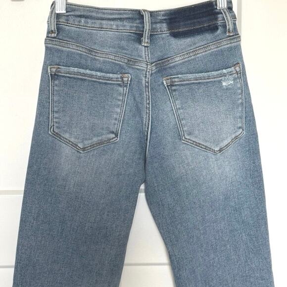 NWOT Lovervet High Rise Medium Wash Distressed Straight Leg Jeans Size 24 - Picture 8 of 12